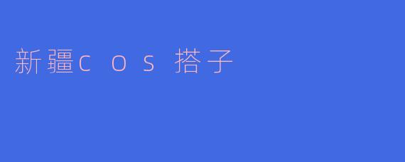 新疆cos搭子