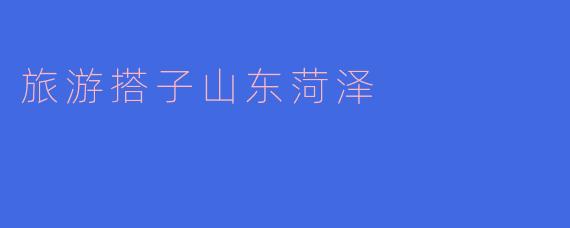 去山东菏泽旅游，有哪些推荐的景点和活动？****