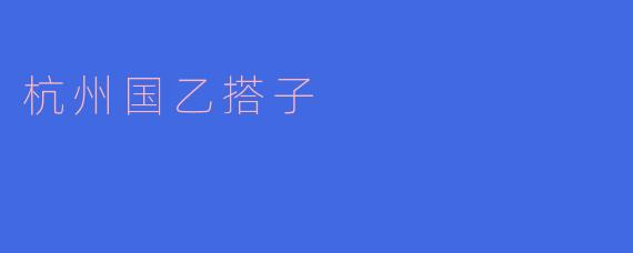 杭州国乙搭子