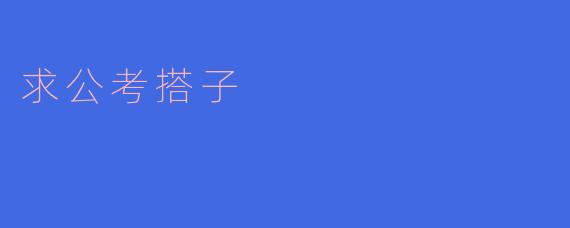 ### 寻求公考搭子,共同进步的旅程