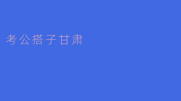 ### 考公搭子甘肃：梦想与努力的交汇点
