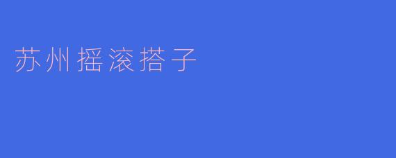 ### 苏州摇滚搭子:在音乐中寻找灵魂的共鸣