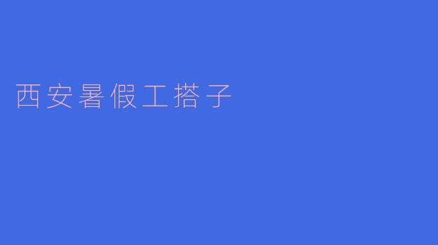 西安暑假工搭子