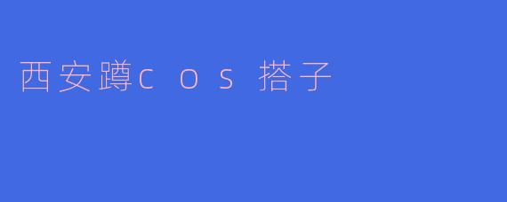 ### 西安蹲cos搭子:城市中的一抹色彩