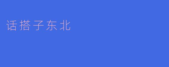 ### 东北话搭子:地域文化的交流纽带