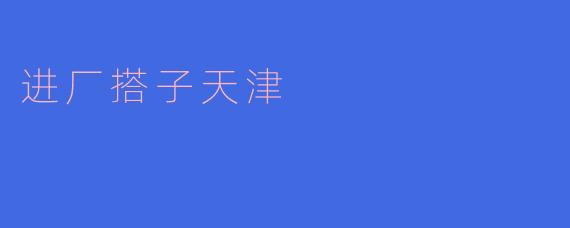 进厂搭子天津