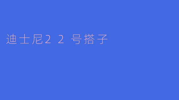 迪士尼22号搭子