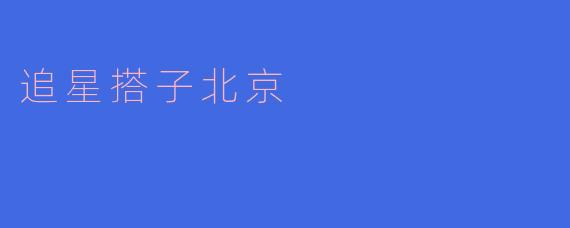 追星搭子北京