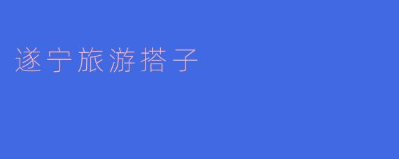 ### 探寻遂宁旅游搭子,发现隐藏的旅行乐趣