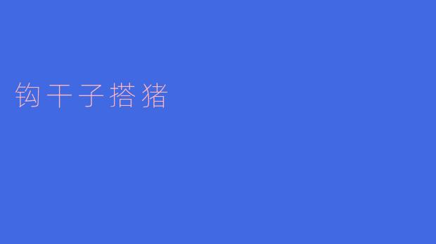 钩干子搭猪