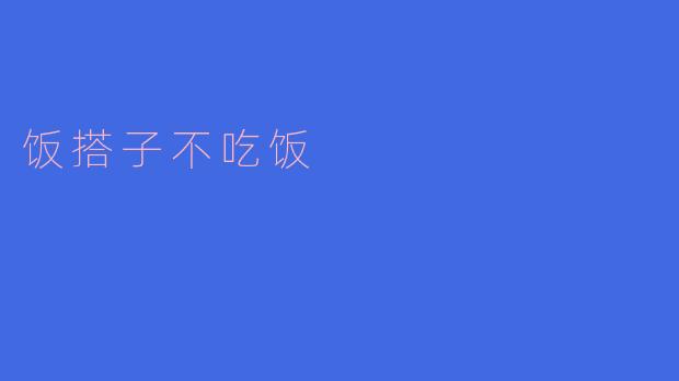 饭搭子不吃饭