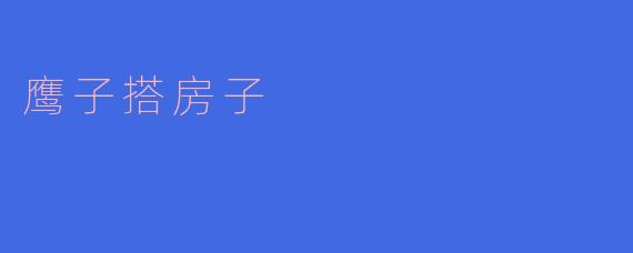 鹰子搭房子