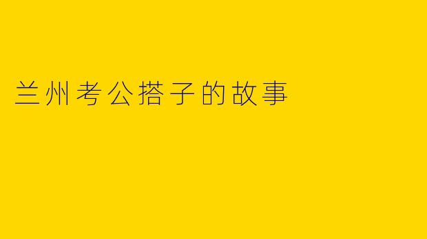 兰州考公搭子的故事