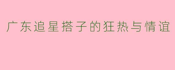广东追星搭子的狂热与情谊