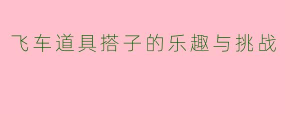 飞车道具搭子的乐趣与挑战