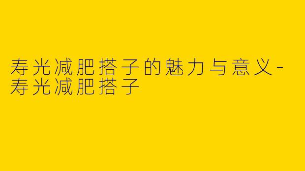 寿光减肥搭子的魅力与意义