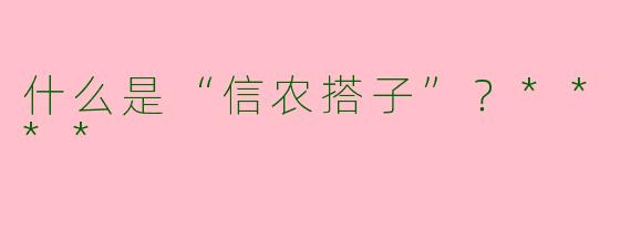 什么是“信农搭子”?****
