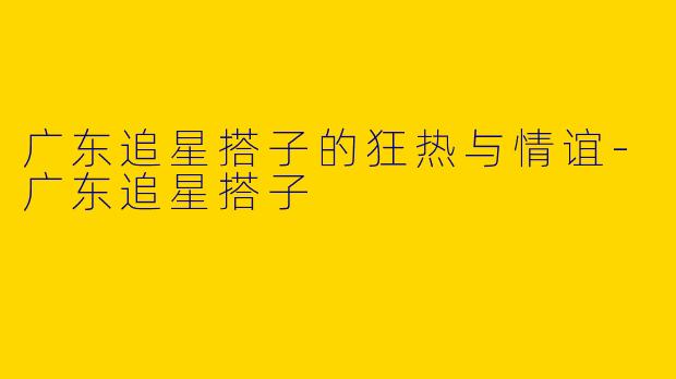 广东追星搭子的狂热与情谊-广东追星搭子