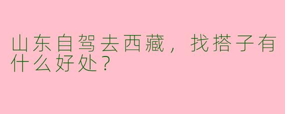 山东自驾去西藏，找搭子有什么好处？