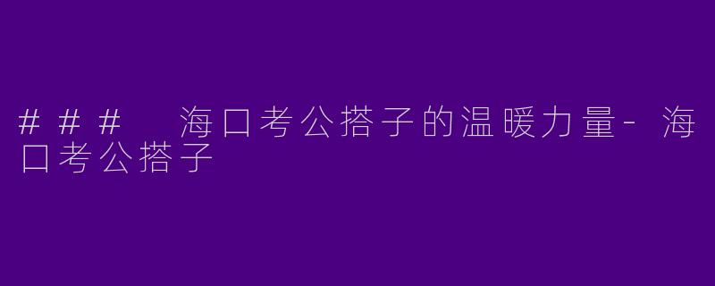 ### 海口考公搭子的温暖力量