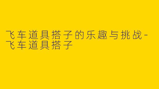 飞车道具搭子的乐趣与挑战-飞车道具搭子