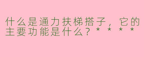 什么是通力扶梯搭子，它的主要功能是什么？****