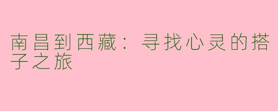 南昌到西藏：寻找心灵的搭子之旅