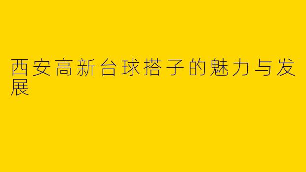 西安高新台球搭子的魅力与发展