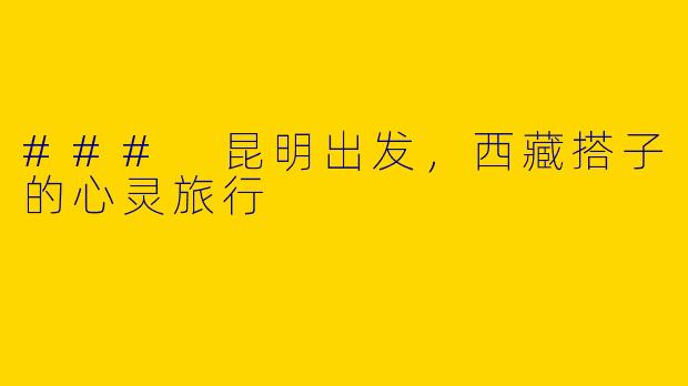 ### 昆明出发，西藏搭子的心灵旅行
