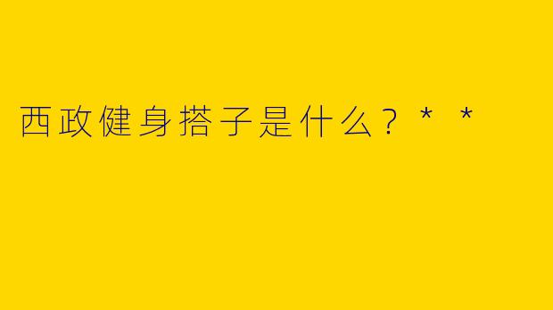 西政健身搭子是什么？**  