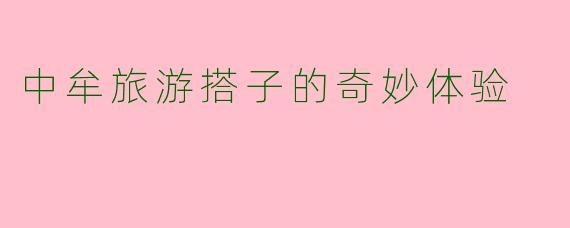 中牟旅游搭子的奇妙体验