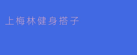 上梅林健身搭子有什么好的健身项目推荐吗?