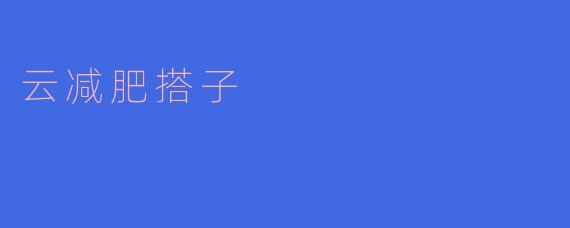 什么是云减肥搭子？**