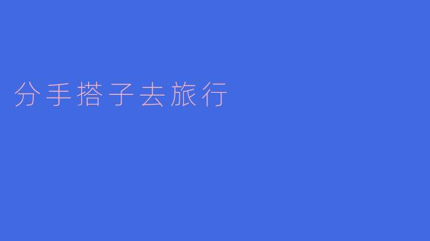 分手搭子去旅行
