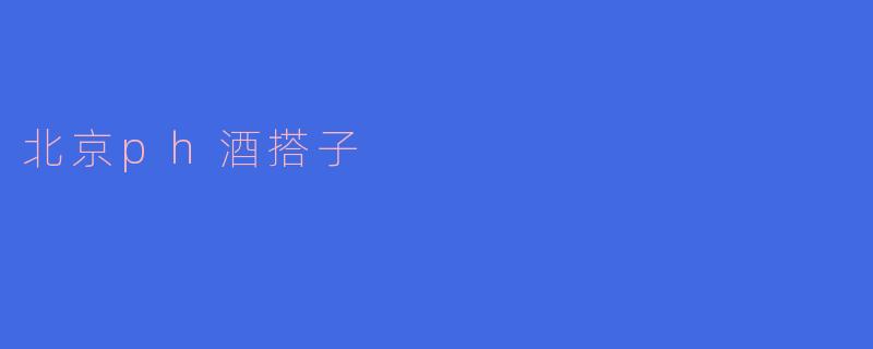 北京的PH酒搭子是什么？  