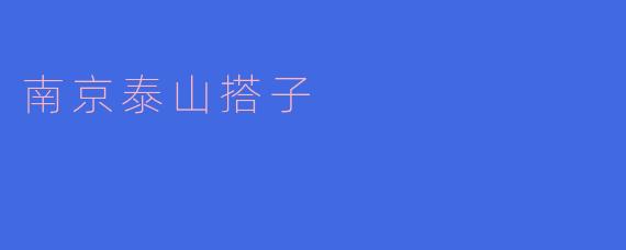 ### 南京泰山搭子：传承与创新的完美结合