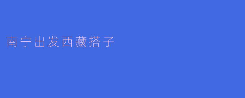 从南宁出发去西藏的搭子怎么找,有没有推荐的方式?