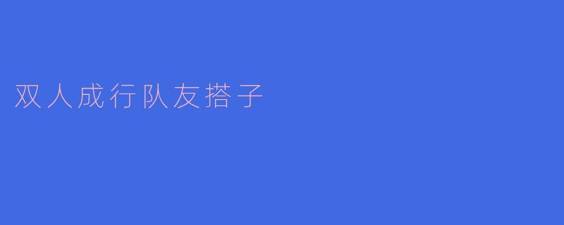 在“双人成行”中找到最佳搭子