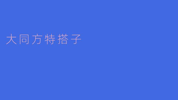 探索“大同方特搭子”的奇妙世界