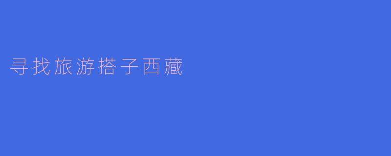 寻找旅游搭子，一起探索神秘的西藏