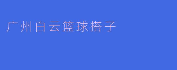 ### 探寻“广州白云篮球搭子”的球场魅力