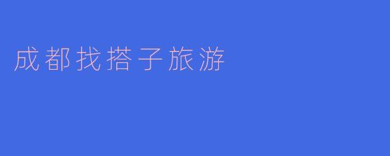 成都找搭子旅游
