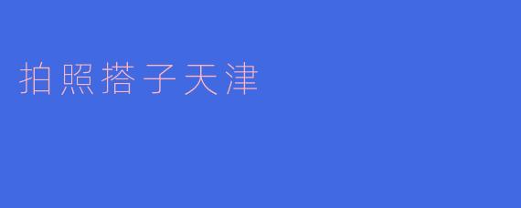 拍照搭子天津