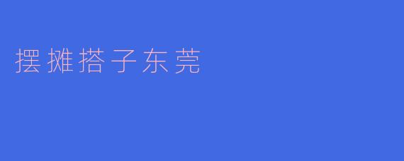 东莞摆摊搭子的独特魅力与发展机遇