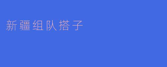新疆组队搭子
