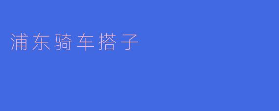 ### 浦东骑车搭子:一场绿色出行的新风尚