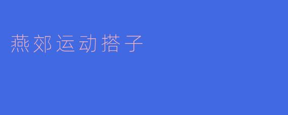 燕郊运动搭子是什么？**