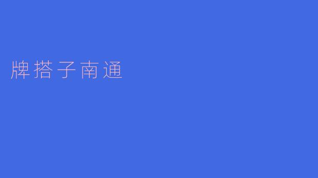 牌搭子南通是什么?
