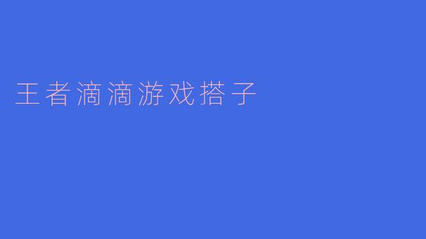 王者滴滴游戏搭子