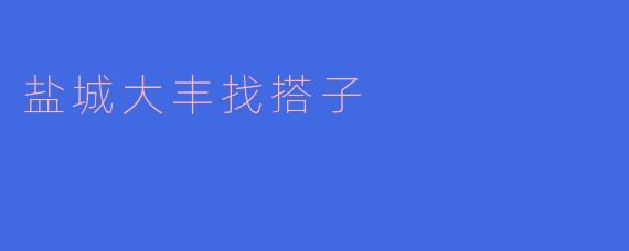 盐城大丰找搭子